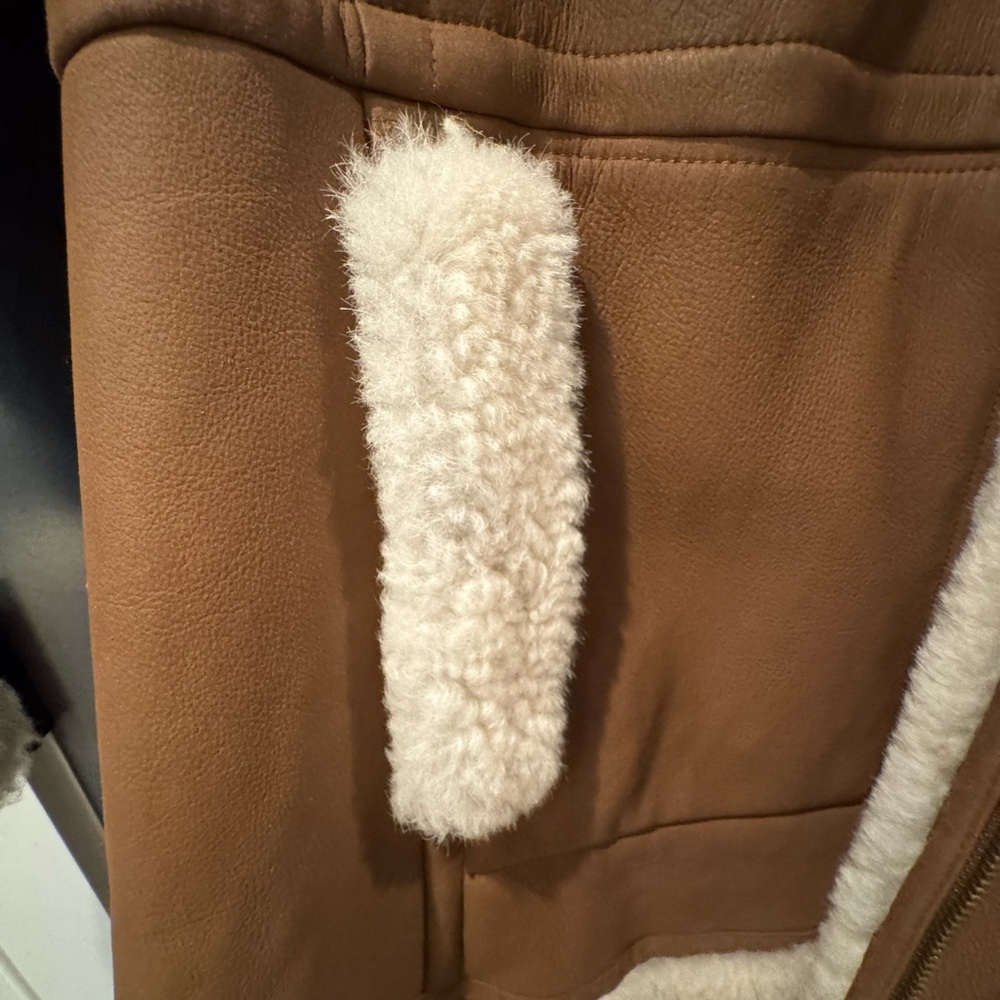 Brown Shearling Lined Coat - image 2